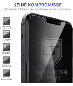 UTECTION Folia Ochronna 3 Sztuki ze Szkła Hartowanego do iPhone 13 Pro Max