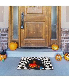 DATIFF Wycieraczka Halloween 3D Antypoślizgowa Mata z Czarownicą 40x60 cm