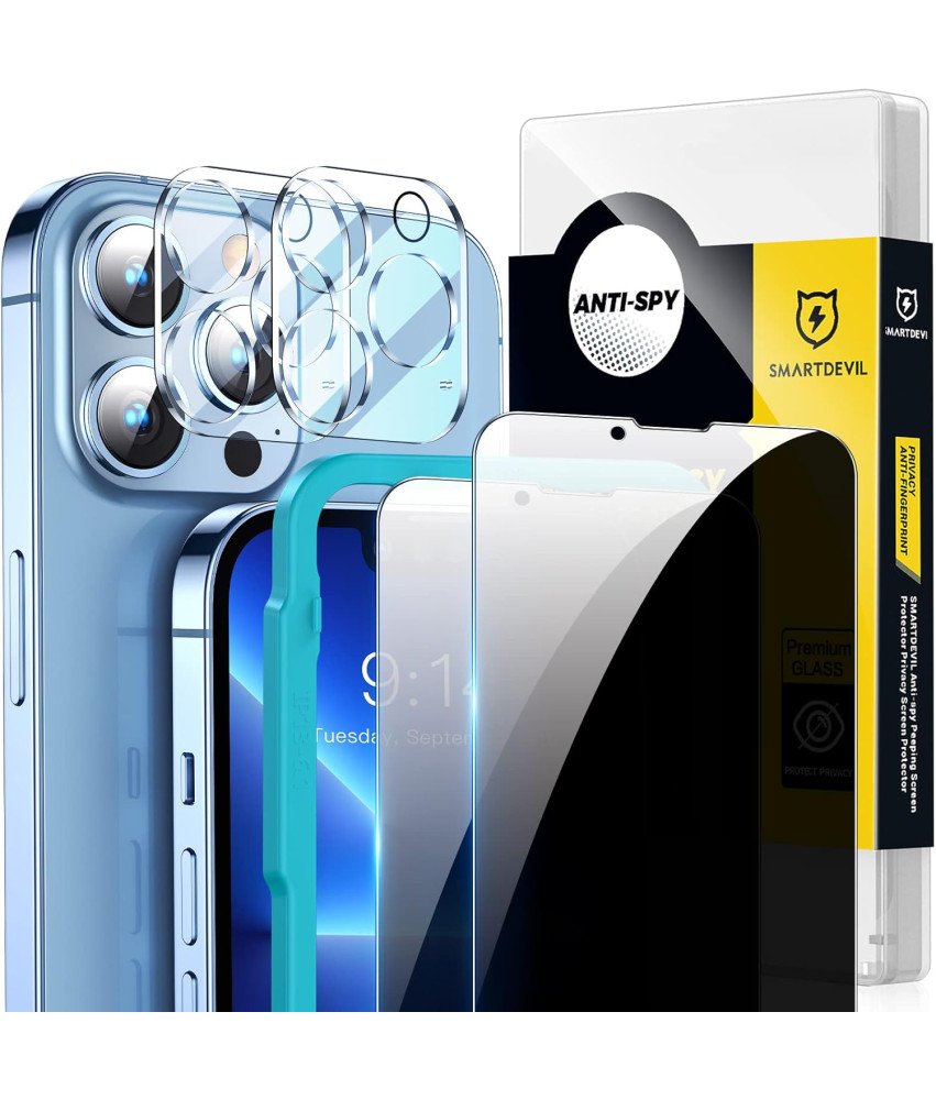 SMARTDEVIL Szkło Hartowane 9h Do iPhone'a 13 Pro, 6,1 cala Zestaw 2 Sztuki