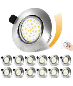 LED stropne luči ploske set 12 kos zatemnilne 5W 600LM IP44