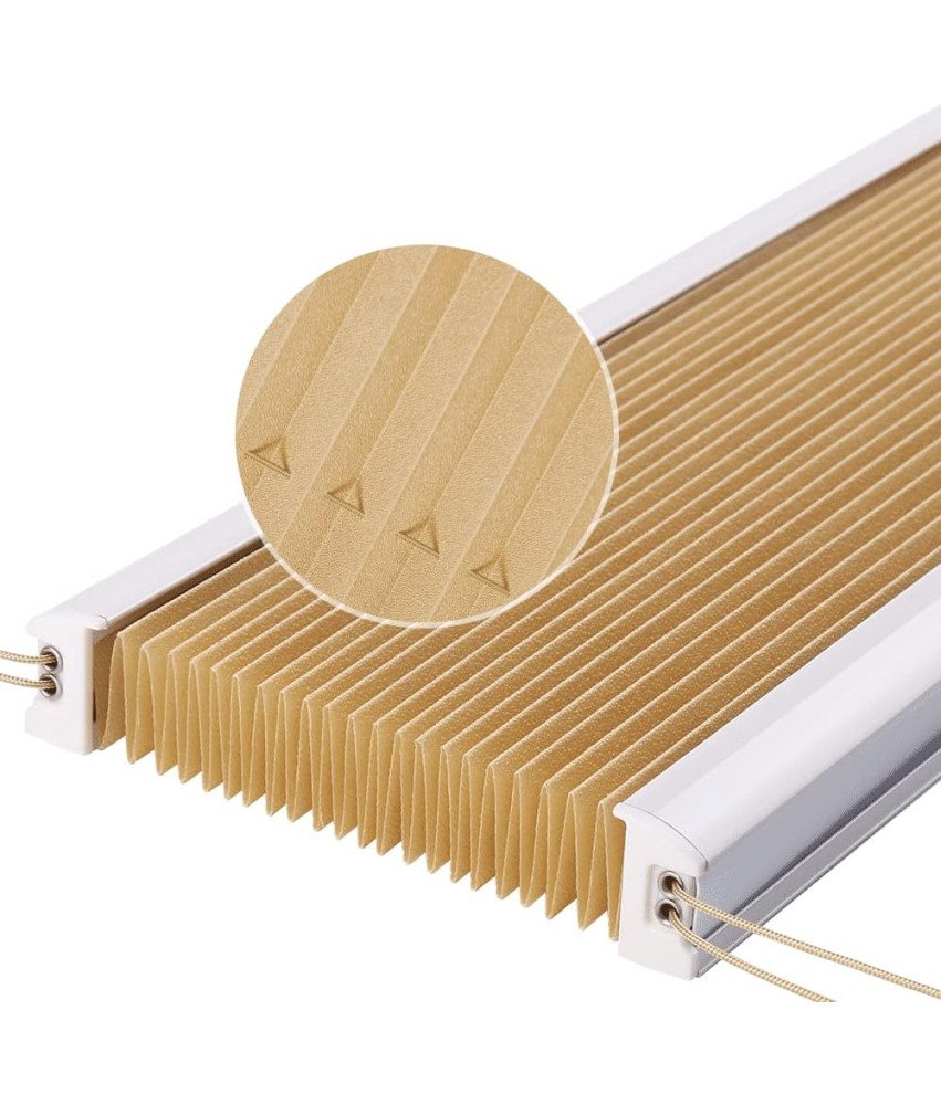 Eurohome Plise zavesa Montaža brez vrtanja Easyfix 105 x 130 cm Bež