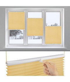 Eurohome Plise zavesa Montaža brez vrtanja Easyfix 105 x 130 cm Bež