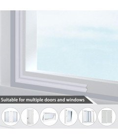 Uszczelka Samoprzylepna Do Okien Drzwi Wodoodporna Elastyczna 5.9 m Biała