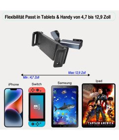 Samochodowy Uchwyt na Tablet Regulowany do Tylnego Siedzenia 6.5-10.9 Cali