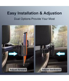 Avtomobilsko Nastavljivo Držalo za Tablični Računalnik za Zadnji Sedež 6.5-10.9 Palcev