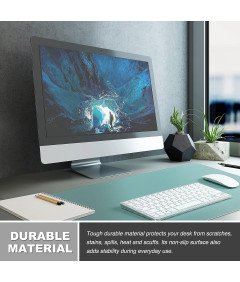 Knodel Podkładka na Biurko Dwustronna Wodoodporna Skórzana Zielona 40x80 cm