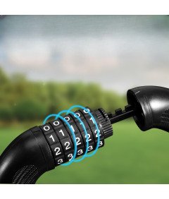Zapięcie Łańcuchowe Do Roweru 5-Cyfrowy Kod 7 mm Wytrzymała Blokada 90 cm