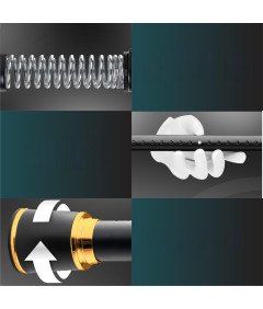 MEISENBERG Karnisz Teleskopowy bez Wiercenia 87-120 cm Ø32 mm Czarny