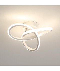 Lampa Sufitowa LED 22W 2500LM 4500K Nowoczesna Aluminiowa Biała 24x11 cm