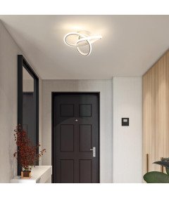 Lampa Sufitowa LED 22W 2500LM 4500K Nowoczesna Aluminiowa Biała 24x11 cm