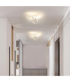 Lampa Sufitowa LED 22W 2500LM 4500K Nowoczesna Aluminiowa Biała 24x11 cm