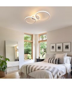 Comely Lampa Sufitowa LED Okrągła 42W 3000K Biała Nowoczesna 52x9,5 cm