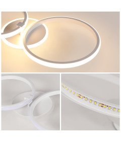 Comely Lampa Sufitowa LED Okrągła 42W 3000K Biała Nowoczesna 52x9,5 cm