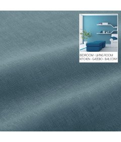 Zasłony Woalowe z Oczkami Półprzezroczyste 137x140 cm Niebieskie 2 Sztuki