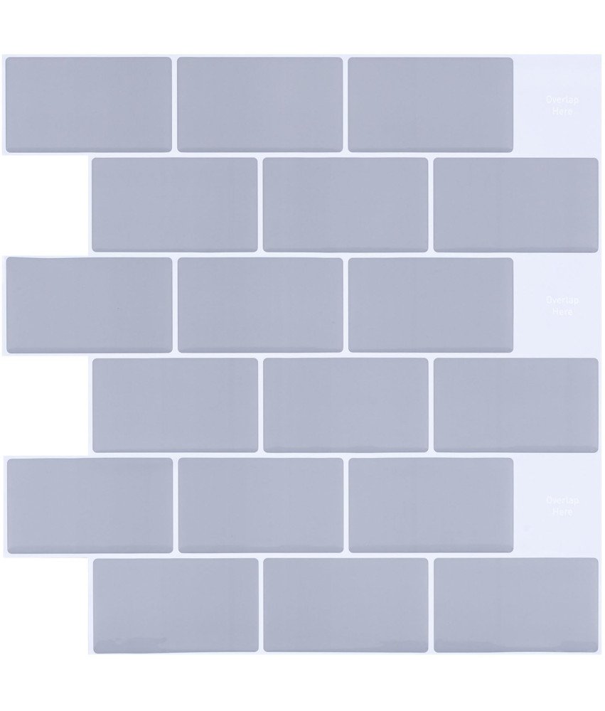 Stenske nalepke Samolepilne ploščice 3D PVC 30,5x30,5 cm 10 kosov sive