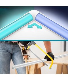Profil Aluminiowy LED z Osłoną w Kształcie V Biały 1 m x 15 mm 10 szt