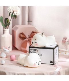 CocoSugar Lampka Nocna LED USB w Kształcie Jelenia 7 Trybów Kolorów