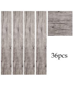 Panele Winylowe Panele Samoprzylepne 36 Sztuk PCW 91x15 cm Drewno Szare 5m²