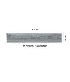 Panele Winylowe Samoprzylepne 36 Sztuk PCW 91x15cm Drewno Szare 5m²