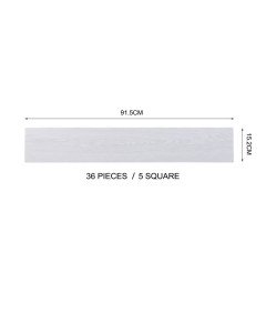 Panele Winylowe Samoprzylepne 36 Sztuk PCW 91x15cm Drewno Jasnoszare 5m²