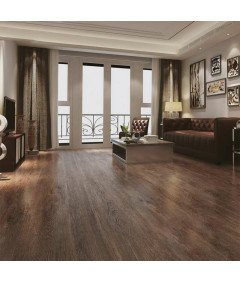 Płytki Winylowe Panele Samoprzylepne Ciemne Drewno 36 szt 91x15 cm 5m²