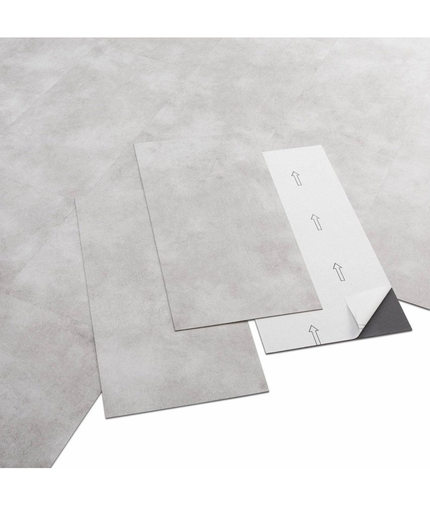 Płytki Winylowe Panele Samoprzylepne 28 Szt 30x60 cm 5.04㎡ Jasnoszary Beton