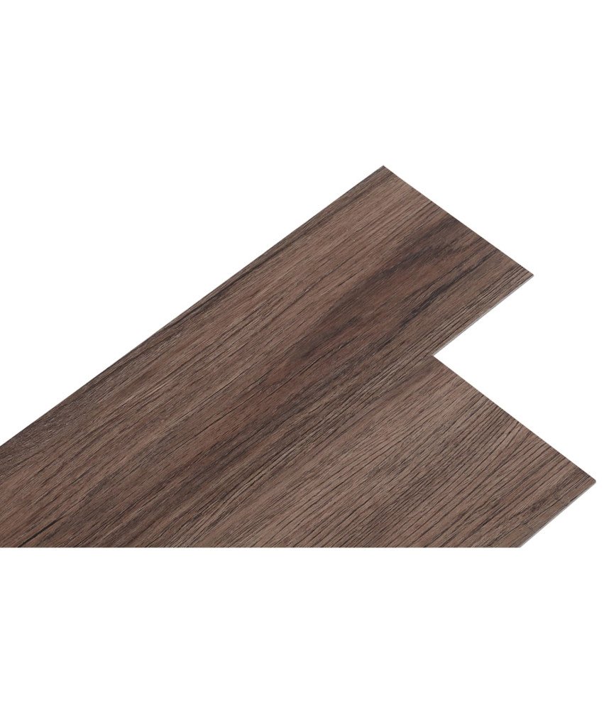 Płytki Winylowe Panele Samoprzylepne Ciemne Drewno 18 Sztuk 91x15 cm