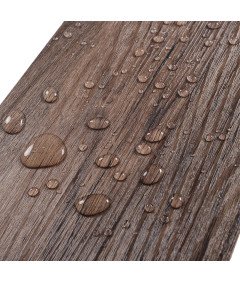 Płytki Winylowe Panele Samoprzylepne Ciemne Drewno 18 Sztuk 91x15 cm