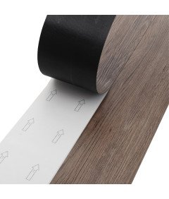 Płytki Winylowe Panele Samoprzylepne Ciemne Drewno 18 Sztuk 91x15 cm