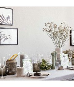 Stojalo za držalo kartic Meniji Vizitke Lesene bele 24 kos