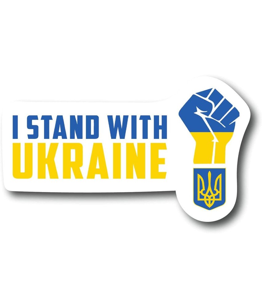 Naklejka „I Stand with Ukraine” 5 sztuk naklejek wspierających Ukrainę