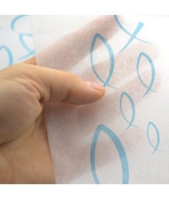 Obrus Dekoracyjny Komunia Bierzmowanie Chrzest Ryby Biały Niebieski