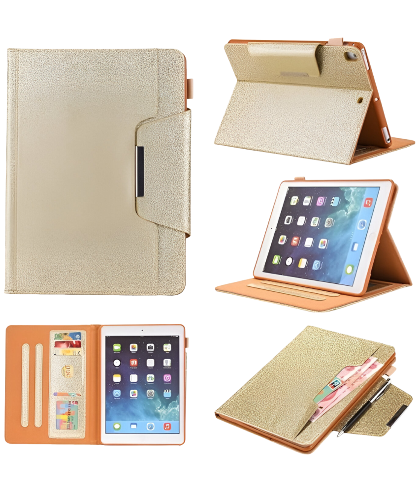 Etui Ochronne do iPad Air/Air2/Pro 9.7" Klapka Brokatowe Złote