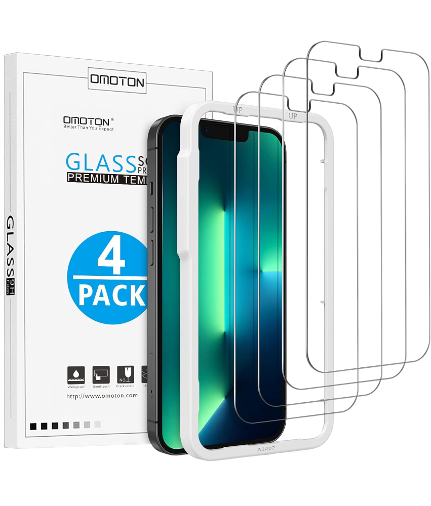Kaljeno steklo za iPhone 12 Pro/13 Pro Max, zaščita zaslona 9H, 4 kosi.