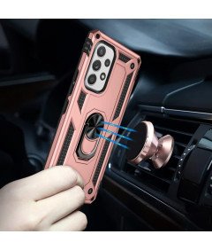 Pancerne Etui Ochronne do Samsung Galaxy A53 5G Pierścień Szkło Różowe