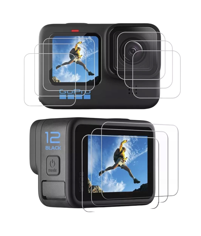 Kaljeno zaščitno steklo za GoPro Hero 9/10/11/12/13 9H Objektiv 6 kos