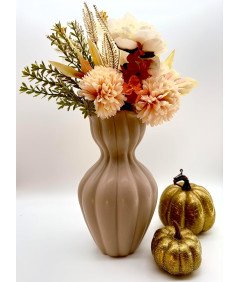 WEUS Nordijska keramična vaza bež 25 x 10 x 10 cm