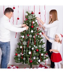 Ozdoby Świąteczne Akrylowe Płatki Śniegu Kryształowe Zawieszki 18 Sztuk