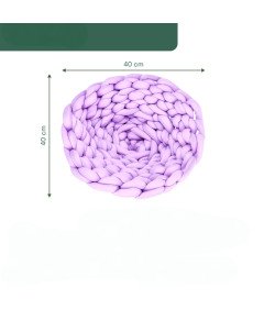 Legowisko dla Kota 40x40 cm Puszyste Tkane z Wełny Antystresowe Różowe