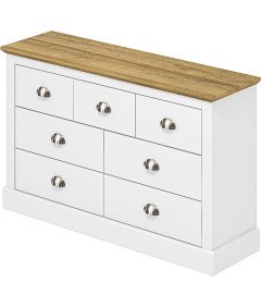 Galano Komoda Omarica 7 Predalov Lesena Bela 119 x 73,6 x 35,3 cm