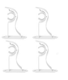 Uchwyty Na Karnisze 6 Sztuk Pojedyncze Metalowe 18-22 mm Dekoracyjne Białe
