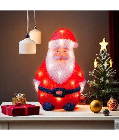 LED lučka Božiček Božična dekoracija Akril Velika 21,5 x 16 cm