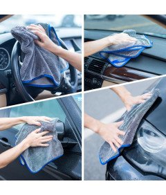 Ticfly Siva krpa iz mikrovlaken 50x60 cm - izjemno vpojna in hitro sušeča