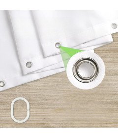 Zasłona Prysznicowa Wodoodporna Przeciwgrzybicza  Przelotki 180x180 cm