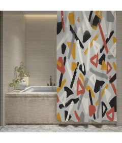 Zasłona Prysznicowa Wodoodporna Przeciwgrzybicza  Przelotki 180x180 cm