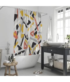 Zasłona Prysznicowa Wodoodporna Przeciwgrzybicza  Przelotki 180x180 cm