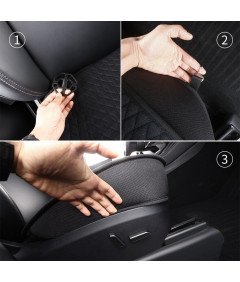 Prevleka brez naslonjala za avtomobilski sedež za Tesla Model Y, črna, 2 kosa