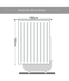 Zasłona Prysznicowa Wodoodporna 180x180 cm Biała Kolorowe Liście Tropikalne