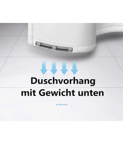 Zasłona Prysznicowa Wodoodporna 180x180 cm Biała Kolorowe Liście Tropikalne