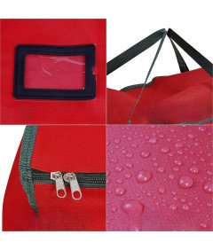 JOFONY Vrečka za shranjevanje božičnega drevesa rdeča 83 x 13 x 34 cm